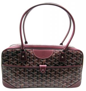 limited edition st martin handbag shoulder brown bordeaux coated canvas leather tote