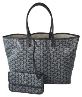 saint louis pm grey handpainted coated canvas tote