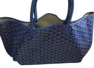 st louis pm blue leather tote