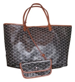 st louis black and brown leather tote