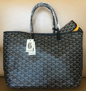 st louis pm black coated canvas and leather tote