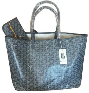 classic chevron st louis pm grey coated canvas tote