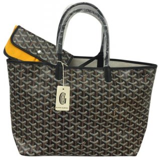 st louis pm blackbrown coated canvas and leather tote