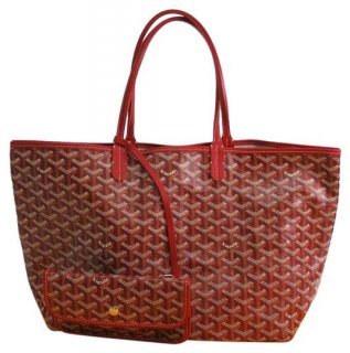 saint louis pm red leather tote