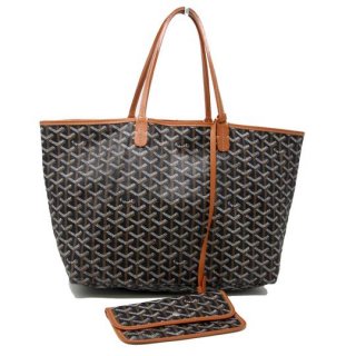 signature pm monogram hand painted coated st louis brown canvas tote