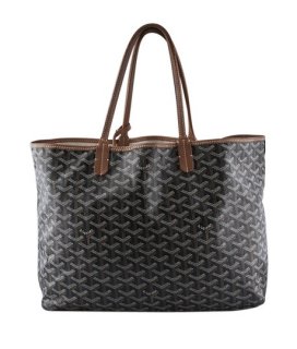 st louis pm 129594 black coated canvas tote