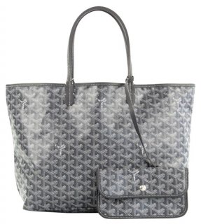 st louis pm grey coated canvas tote