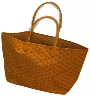 st louis canvas pm yellow leather tote