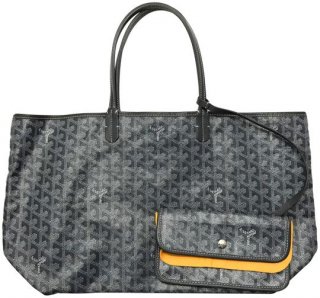 st saint louis pm gray hemp and leather tote