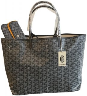 classic chevron st louis pm grey coated canvas tote