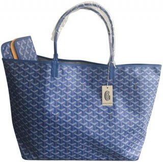 classic chevron st louis gm includes detachable wallet blue leathercanvas tote