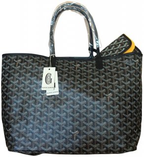 classic chevron st louis pm includes detachable wallet black coated canvas and leather tote