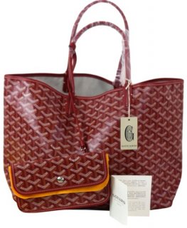 saint louis st louis gm large red coated canvas tote