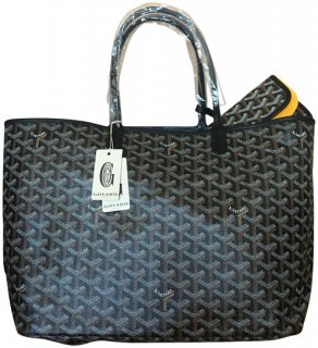 classic chevron st louis pm includes detachable wallet black coated canvas and leather tote