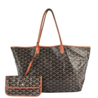 pm brown leather tote