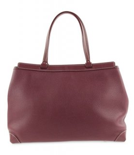 bellechasse pm burgundy with purple undertone leather tote