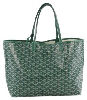 st louis pm green canvas tote