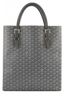 comores gm gray coated canvas tote