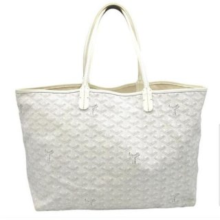 st louis pm white coated canvas tote
