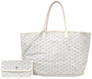 st louis with pouch 236127 white coated canvas tote