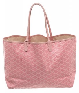 st louis mm handbag pink coated canvas and leather tote