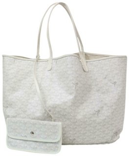 chevron st louis with pouch 870877 whites coated canvas tote