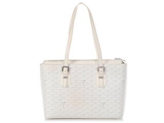 marie galante gm white coated canvas tote