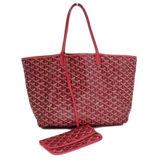 bag chevron print st louis pm rose red coated canvas tote