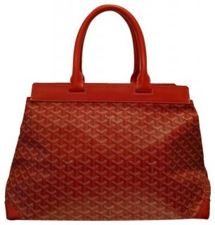 bellechasse gm red coated canvas tote