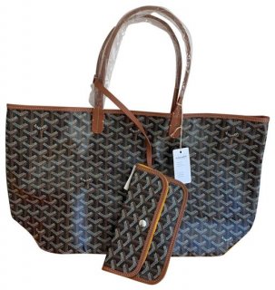 saint louis pm brown leather tote