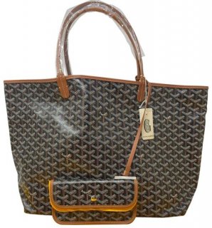 st louis gm in with tan handles black tote