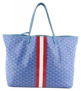 st louis gm blue coated canvas tote