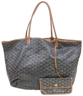 brown chevron st louis with pouch 871547 black coated canvas tote