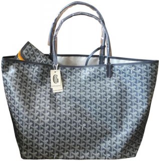 classic chevron st louis gm includes detachable wallet grey coated canvas and leather tote