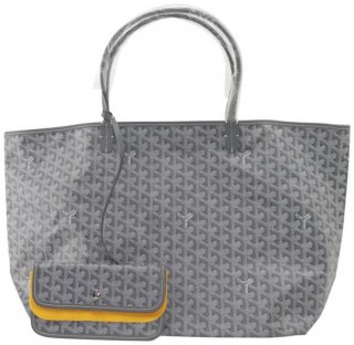 st louis gm with pouch 12gk1202 grey coated canvas tote