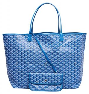 st louis gm with pouch 13gk1202 blue coated canvas tote