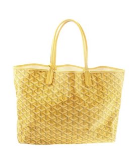 st louis pm chevron 181447 yellow coated canvas tote