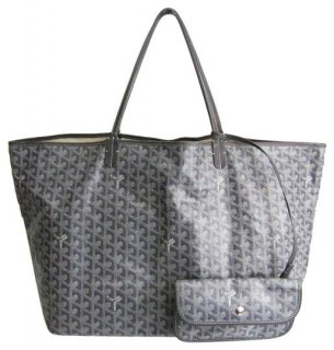 bag saint louis auaaaagmgm women s gray leather canvas tote