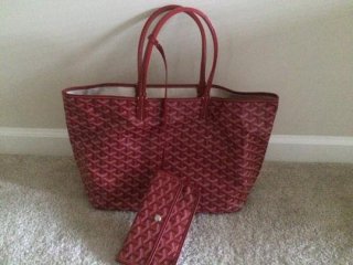louis pm red tote