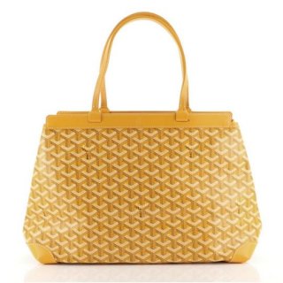 bellechasse pm yellow coated canvas tote
