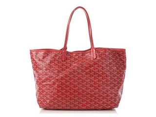 saint louis pm red coated canvas tote