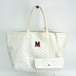 bag saint louis pm women s white coated canvas leather tote