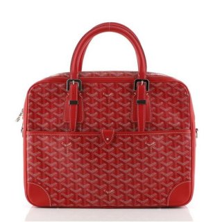 coated canvas mm red ambassade briefcase tote