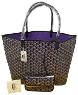 st louis gm black limited edition purple coated canvas tote