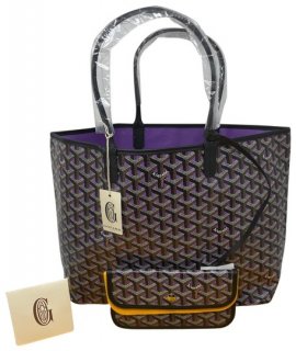 st louis pm black on limited edition purple coated canvas tote