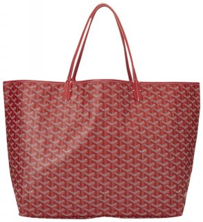 st louis gm red coated canvas tote