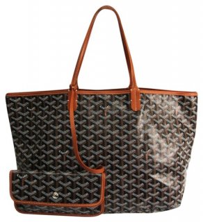 bag saint louis pm women s black brown white coated canvas leather tote