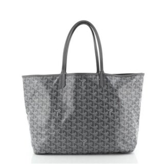 saint louis pm gray coated canvas tote