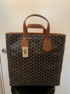 voltaire blackbrown coated canvas tote
