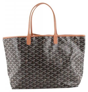 saint louis pm brown coated canvas tote